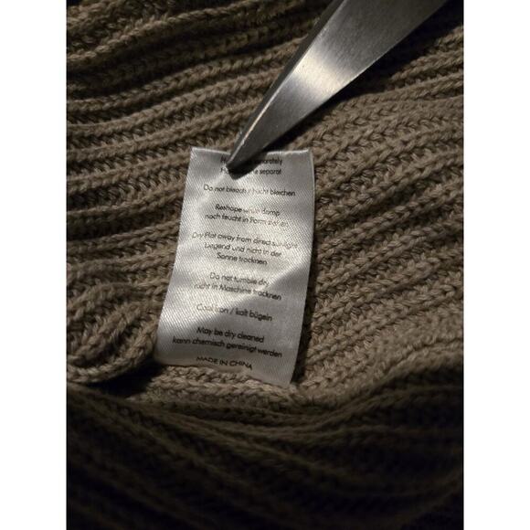 Womens Wrap London V-Neck Sweater Side Buttons WT08 US 8 EUC Tan/Brown - Picture 5 of 11